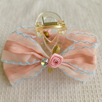 Large organza bow clutcher