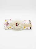 Soft cotton everyday baby headband Minnie on flower