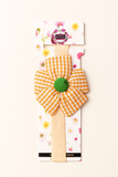 Soft cotton everyday baby headband checks flower