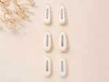 Pack of 6 crochet hair pins - nudes