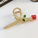 Large red rose bud clutcher