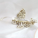 Evening metal butterfly buckle with rhynestone