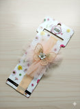 Soft cotton everyday baby headband butterfly on flower