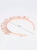 Free size Rhinestone birthday girl tiara with birthday sash