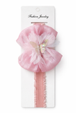 Partywear fascinator butterfly on bow baby headband