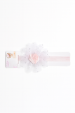 Soft cotton everyday baby headband rose bud on flower