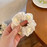 Soft pastel rosette Hair Scrunchies (Set of 2)