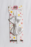 Soft cotton everyday baby headband satin bow
