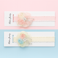 Partywear fascinator double rose baby headband