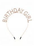 Free size Rhinestone birthday girl tiara with birthday sash
