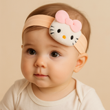 Soft cotton everyday baby headband kitty