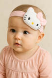 Soft cotton everyday baby headband kitty