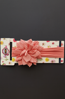 Soft cotton everyday baby headband circle large crush flower