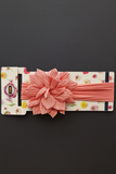 Soft cotton everyday baby headband circle large crush flower