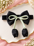 Soft cotton everyday baby headband tulip on bow