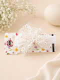Soft cotton everyday baby headband tiny flowers tulle bow