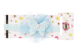 Soft cotton everyday baby headband sequins butterfly on tulle