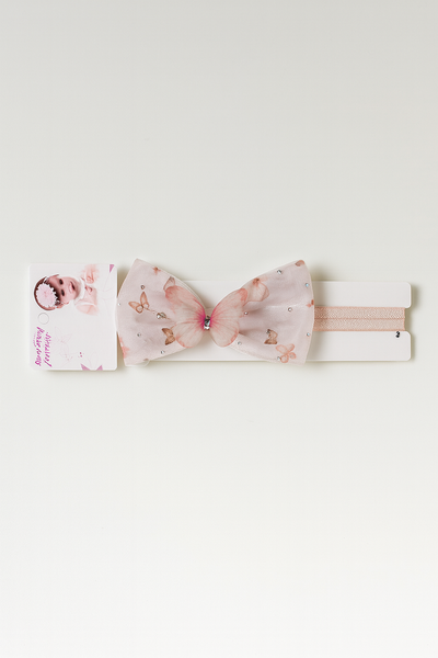Soft cotton everyday baby headband Butterfly bow