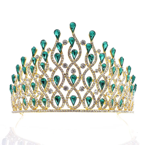 Faux gemstone grand crown