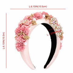 Flower bunch embellished forest hairband