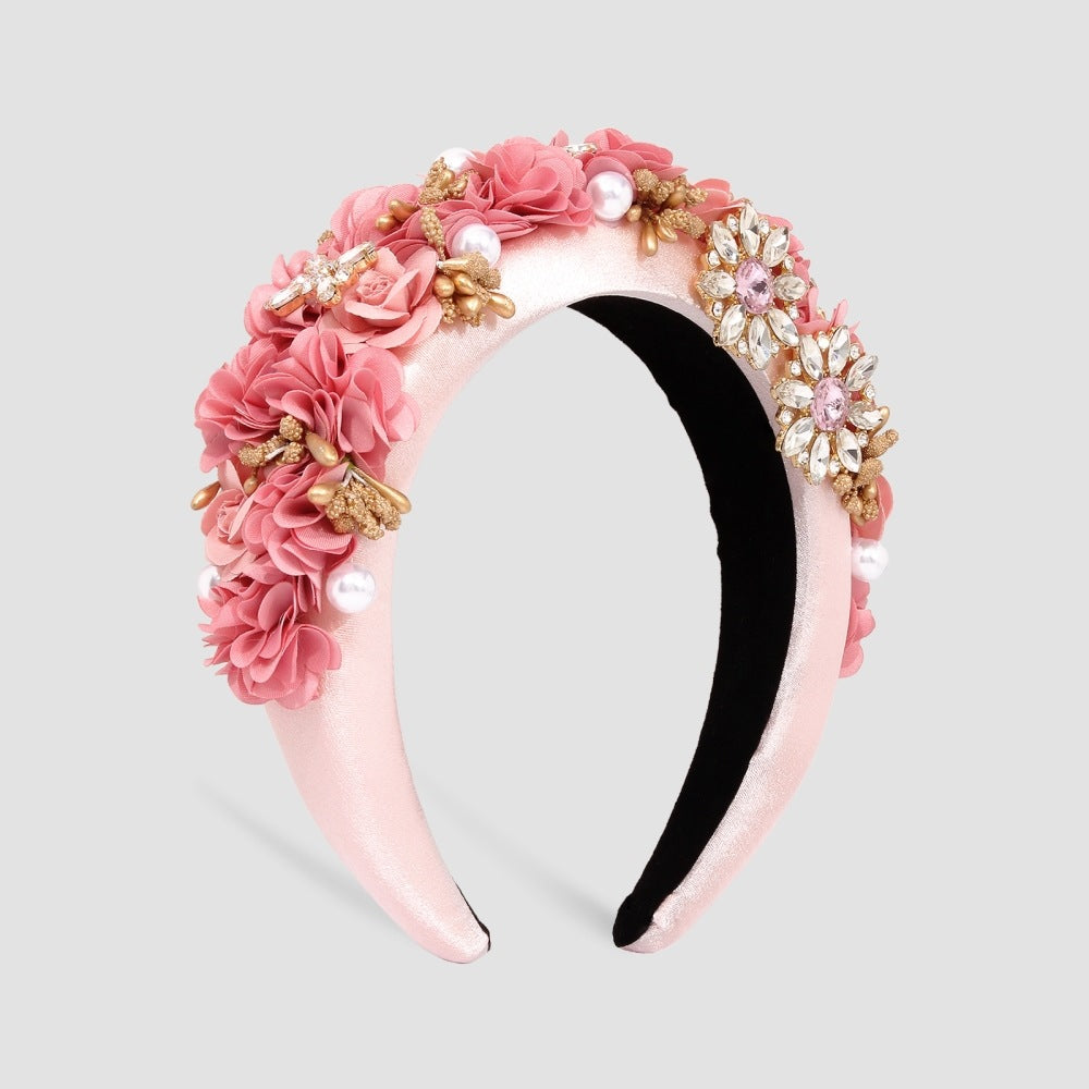 Flower bunch embellished forest hairband