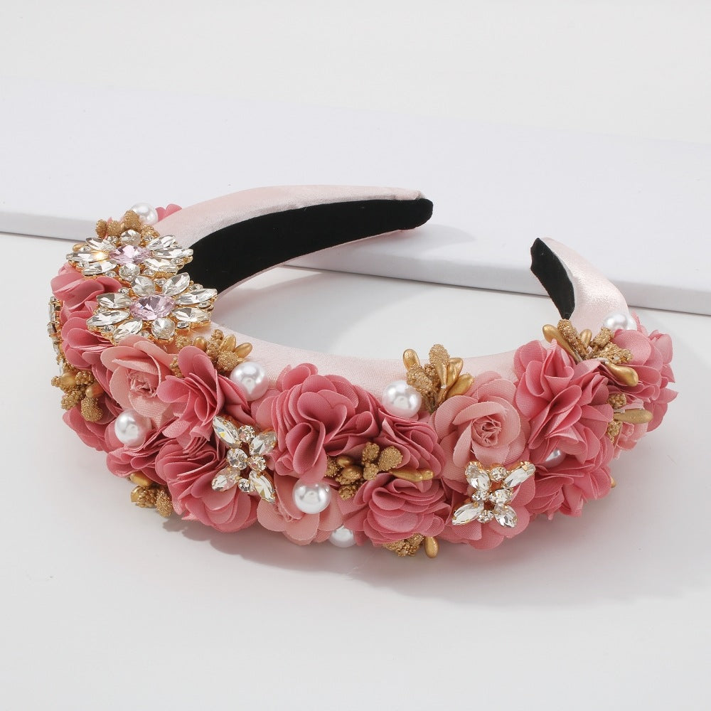 Flower bunch embellished forest hairband