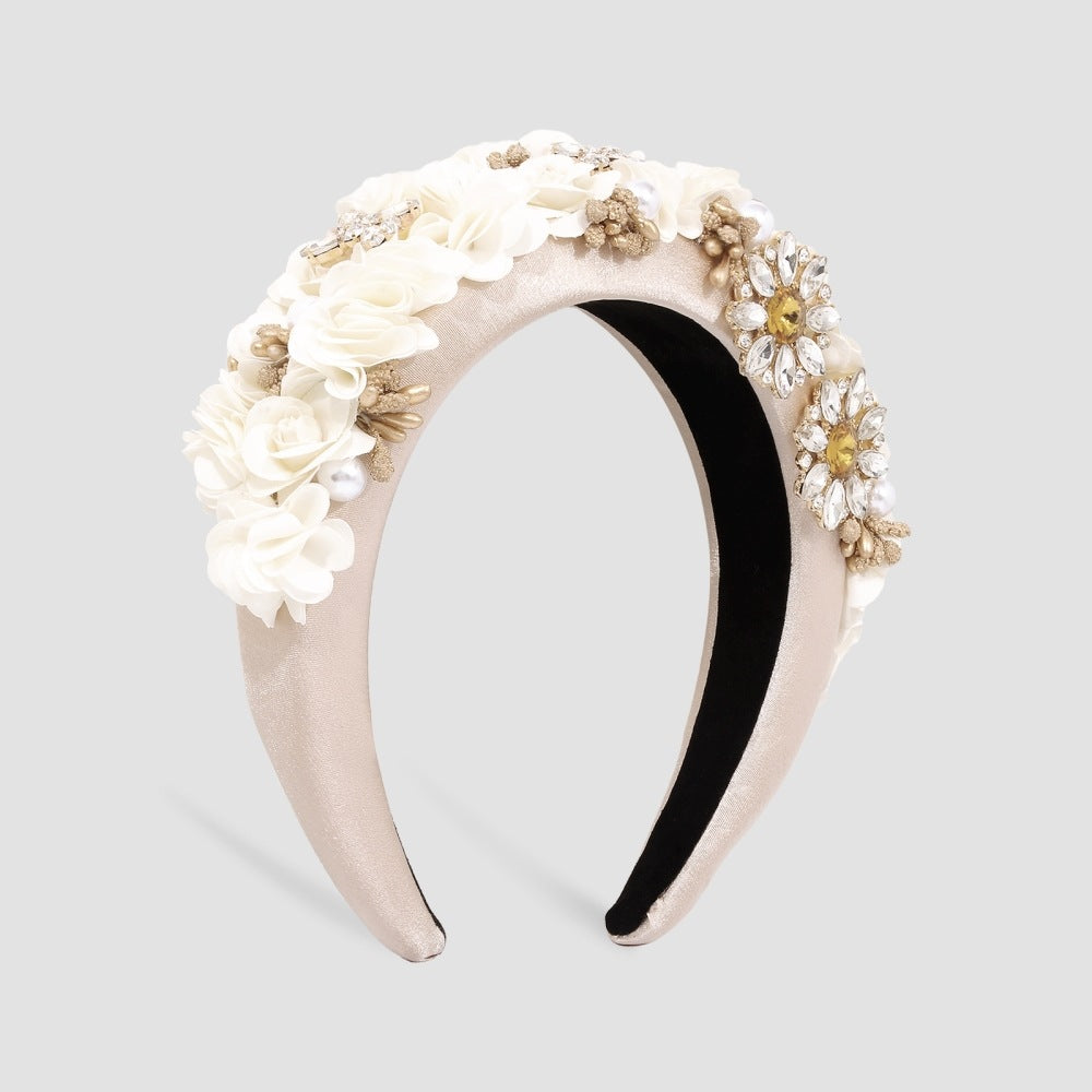 Flower bunch embellished forest hairband