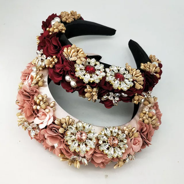 Flower bunch embellished forest hairband