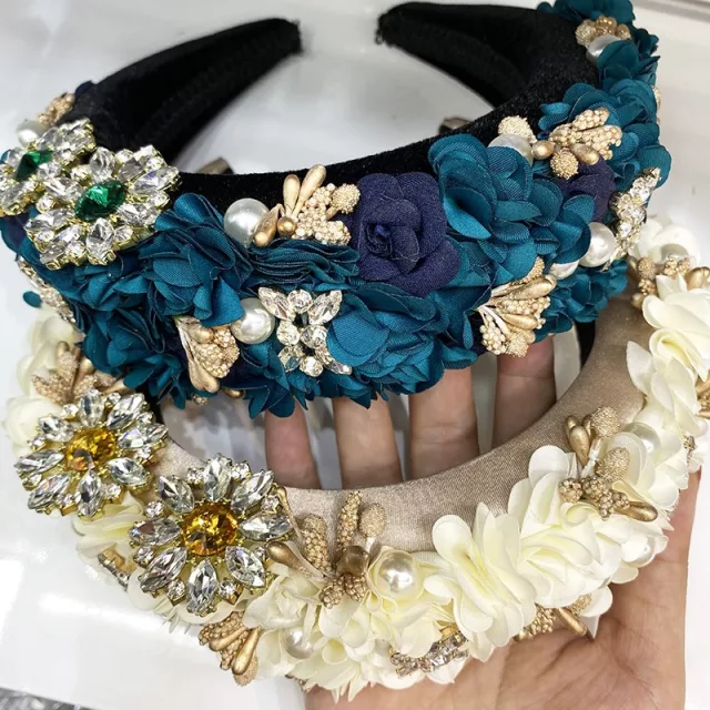 Flower bunch embellished forest hairband