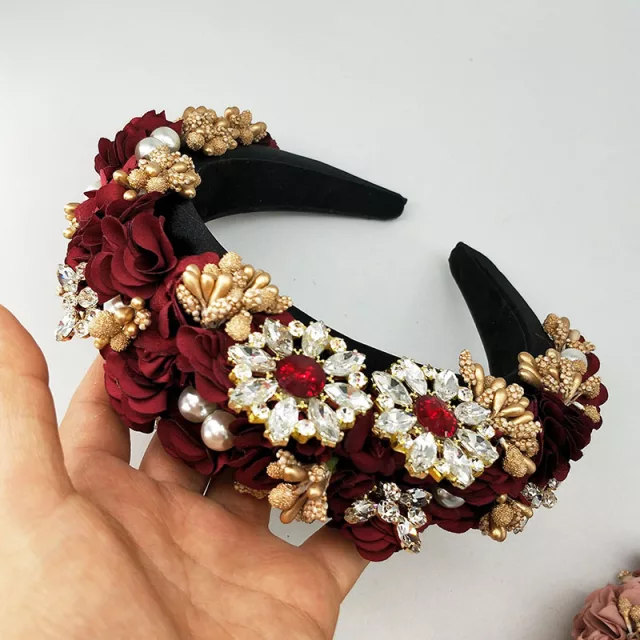 Flower bunch embellished forest hairband