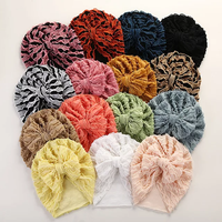 dual frill turban with large knot bow