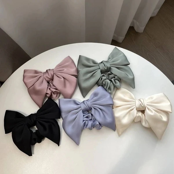 big bow satin scrunchie