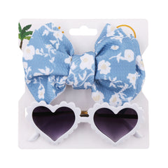 Baby headband and sunglasses combo - heart shape