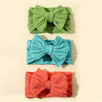 Pack of 3 headbands with large knot bows - style 4